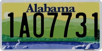 AL license plate 1AO7731