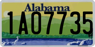 AL license plate 1AO7735