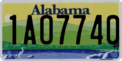 AL license plate 1AO7740