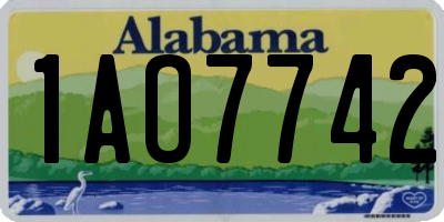 AL license plate 1AO7742