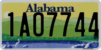 AL license plate 1AO7744