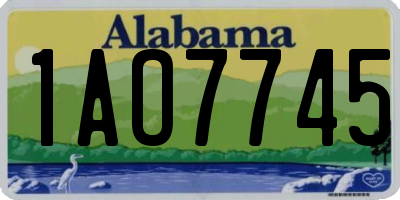 AL license plate 1AO7745