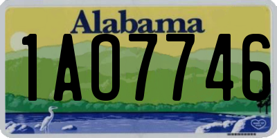 AL license plate 1AO7746