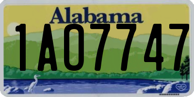 AL license plate 1AO7747