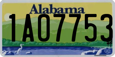 AL license plate 1AO7753