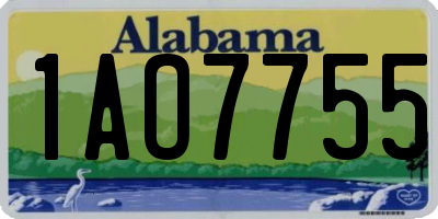 AL license plate 1AO7755