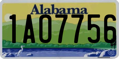 AL license plate 1AO7756