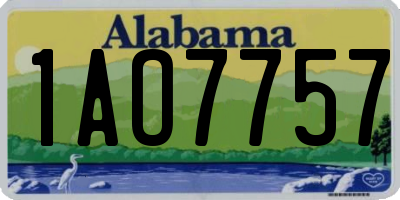 AL license plate 1AO7757