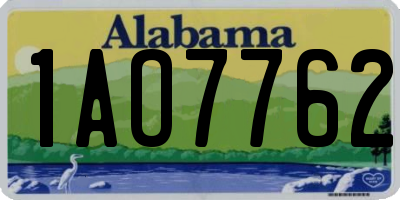 AL license plate 1AO7762