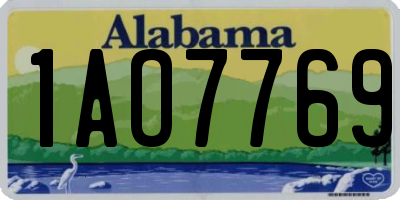 AL license plate 1AO7769