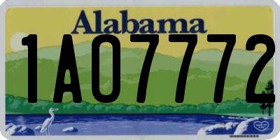 AL license plate 1AO7772