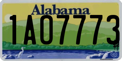 AL license plate 1AO7773