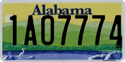 AL license plate 1AO7774