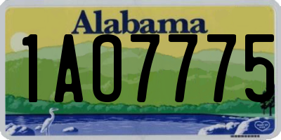 AL license plate 1AO7775