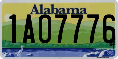 AL license plate 1AO7776