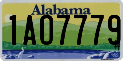 AL license plate 1AO7779