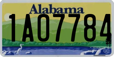 AL license plate 1AO7784