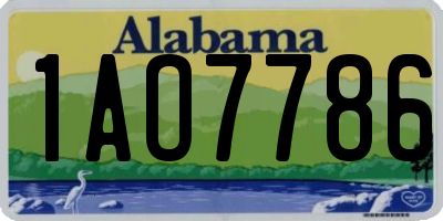AL license plate 1AO7786