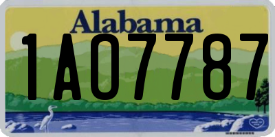 AL license plate 1AO7787