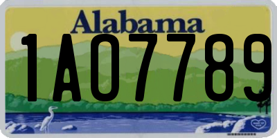 AL license plate 1AO7789
