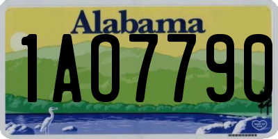 AL license plate 1AO7790