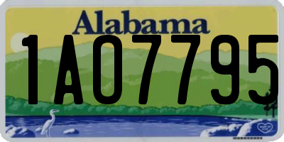 AL license plate 1AO7795