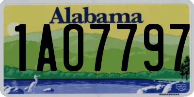 AL license plate 1AO7797