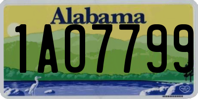 AL license plate 1AO7799