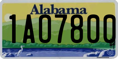 AL license plate 1AO7800