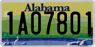AL license plate 1AO7801