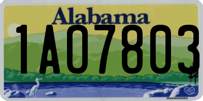AL license plate 1AO7803