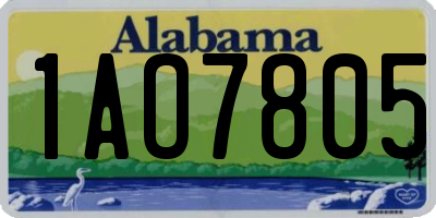 AL license plate 1AO7805