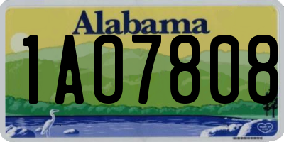 AL license plate 1AO7808