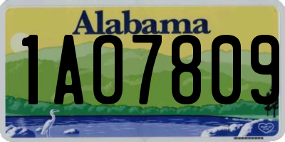 AL license plate 1AO7809