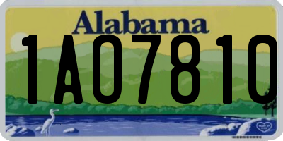 AL license plate 1AO7810
