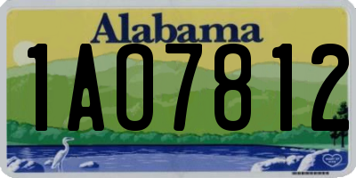 AL license plate 1AO7812