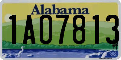 AL license plate 1AO7813