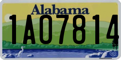 AL license plate 1AO7814