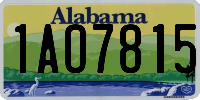 AL license plate 1AO7815