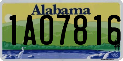 AL license plate 1AO7816