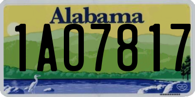 AL license plate 1AO7817