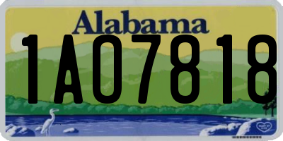 AL license plate 1AO7818