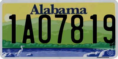 AL license plate 1AO7819
