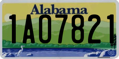 AL license plate 1AO7821