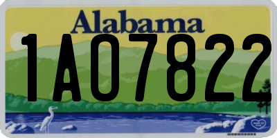 AL license plate 1AO7822