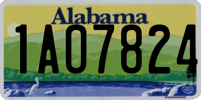 AL license plate 1AO7824