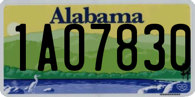 AL license plate 1AO7830