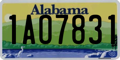 AL license plate 1AO7831