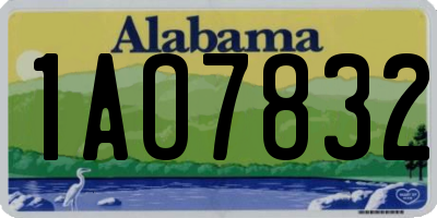 AL license plate 1AO7832