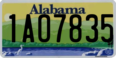 AL license plate 1AO7835
